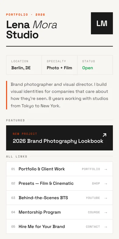 Preview of the Studio template
